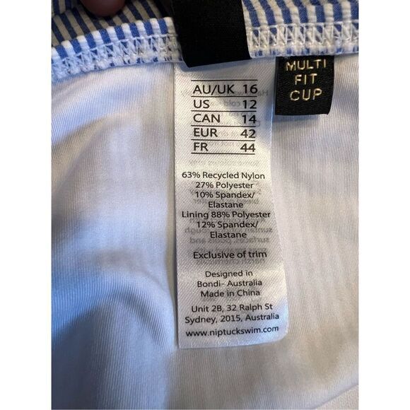 Nip Tuck Swim Women's 12 Swimwear One-Piece Striped Multi-fit Cup nautical - Picture 5 of 5